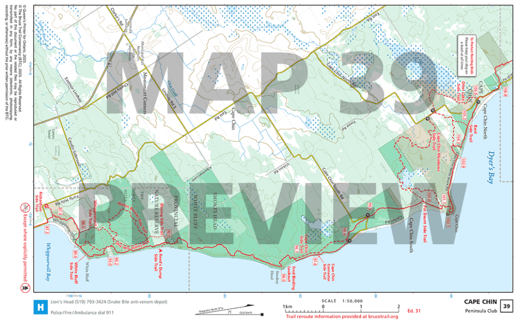 Map 42 - Tobermory - Ed 31 | Bruce Trail Conservancy