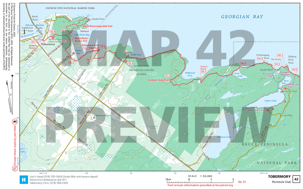 Map 35 - Wiarton - Ed 31 | Bruce Trail Conservancy