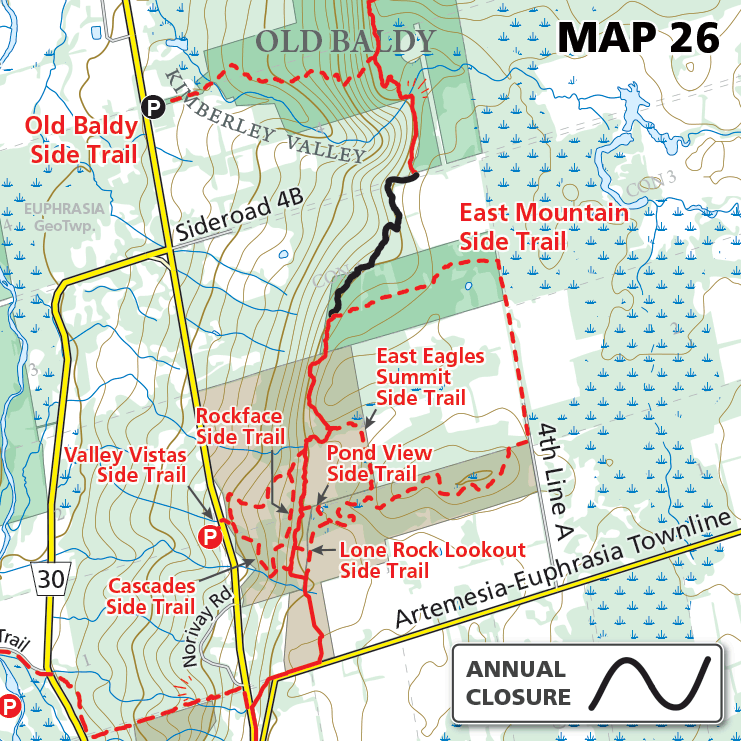 Map 26 - Beaver Valley - Kimberley area, annual closure